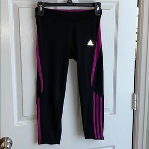 Black/Purple Workout Capris